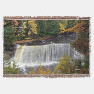 Upper Tahquamenon Falls throw blanket