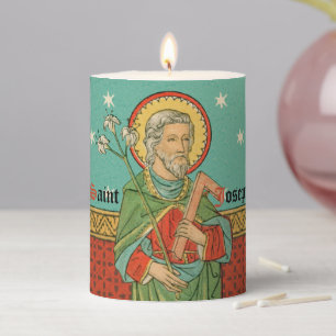 Upper Torso of St. Joseph (Detail; VVP 09) 3"x4" Pillar Candle