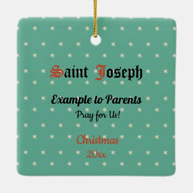 Upper Torso of St. Joseph (Detail; VVP 09) Cera Ceramic Ornament (Back)