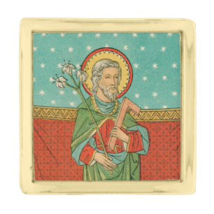 Upper Torso of St. Joseph (Detail; VVP 09) Gold Finish Lapel Pin