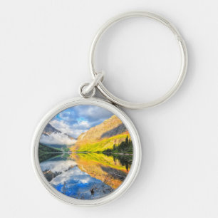 Upper Two Medicine Lake at Sunrise Keychain