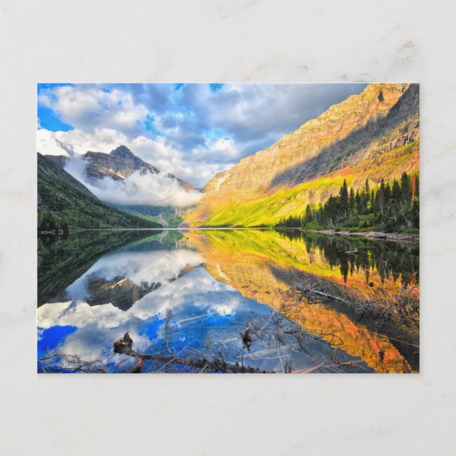 Upper Two Medicine Lake at Sunrise Postcard (Front)