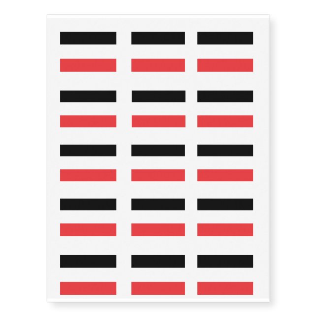 Upper Volta Flag Temporary Tattoos (Front)