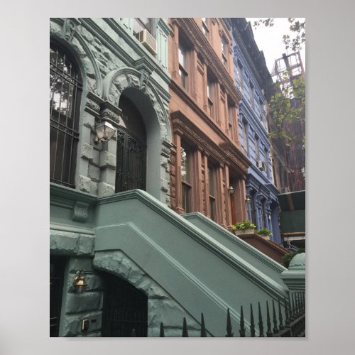 Upper West Side Brownstone Townhouses New York NYC Poster