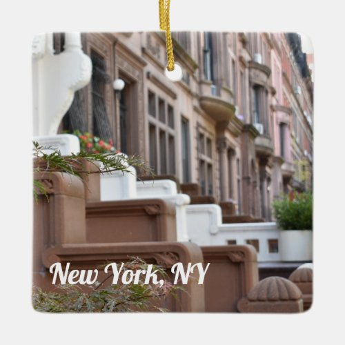 Upper West Side Brownstones New York City NYC Ceramic Ornament