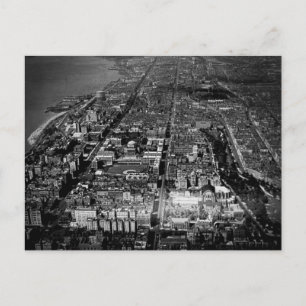 Upper West Side New York City Aerial View 1928 Postcard