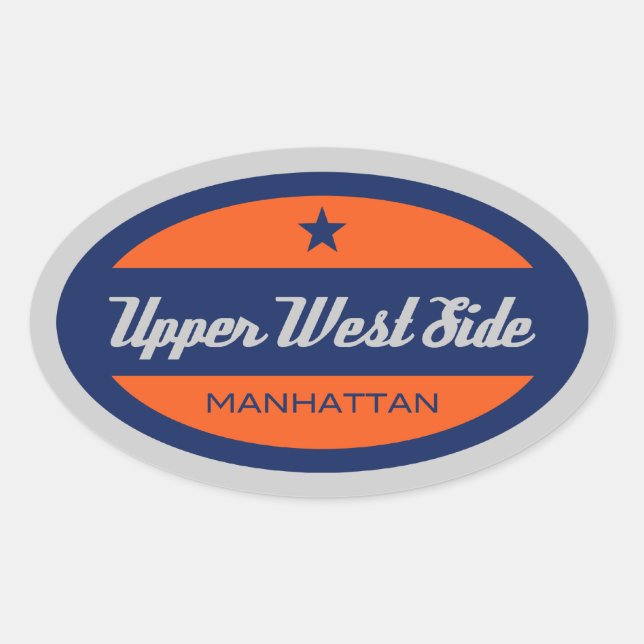 Upper West Side Oval Sticker (Front)