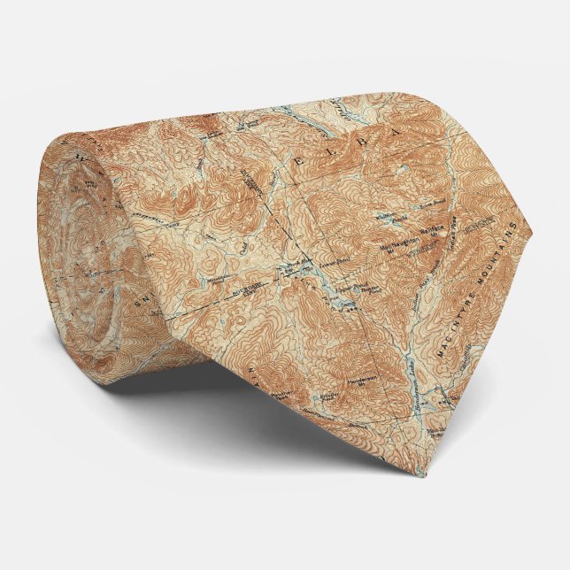 Upper Works, Tahawus Area, Adirondack High Peaks Neck Tie (Rolled)