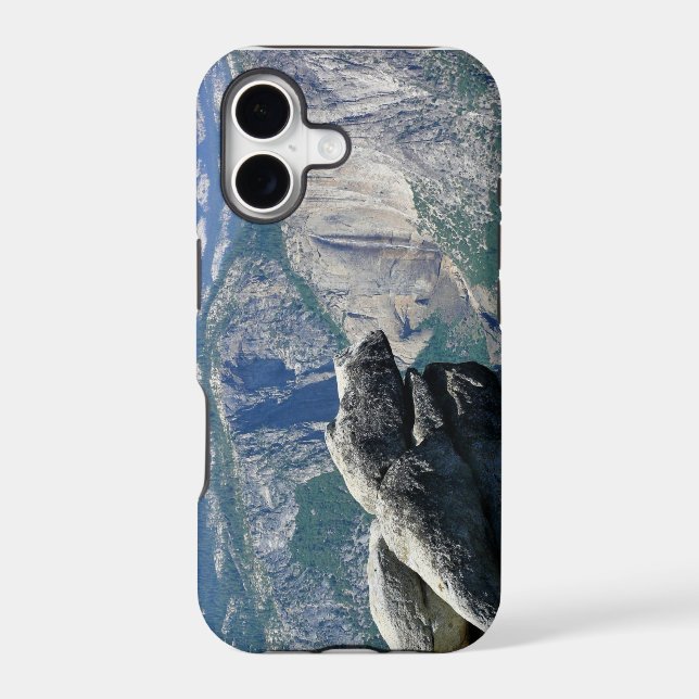 Upper Yosemite Falls from Glacier Point, CA Iphone Case (Back)