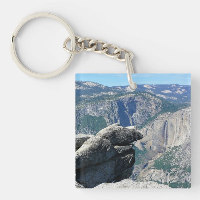 Upper Yosemite Falls from Glacier Point, CA Keychain (Front)