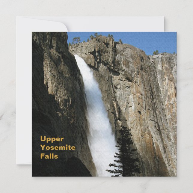 Upper Yosemite Falls in California Invitation (Front)