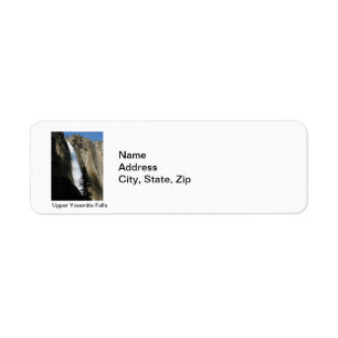 Upper Yosemite Falls in California Label