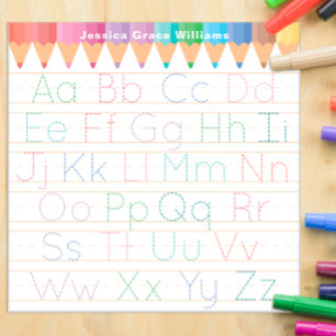 Uppercase and Lowercase ABC Tracing Board