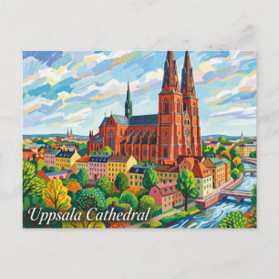 Uppsala Cathedral Sweden Postcard