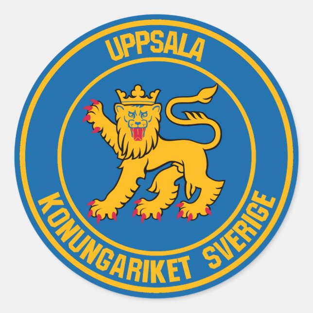 Uppsala Round Emblem Classic Round Sticker (Front)