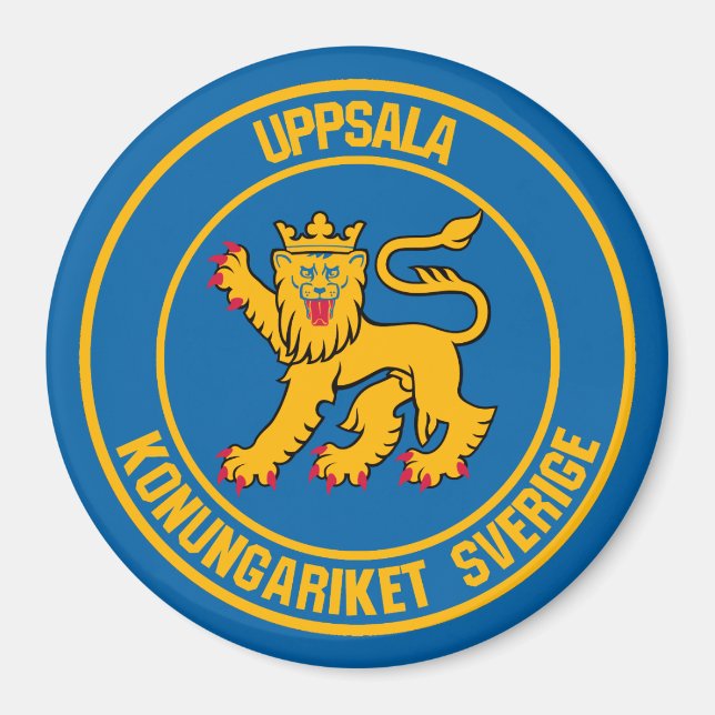 Uppsala Round Emblem Magnet (Front)