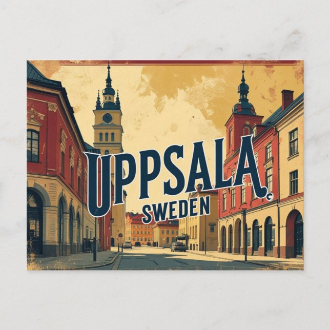 Uppsala Sweden the City of Knowledge and History Postcard (Front)