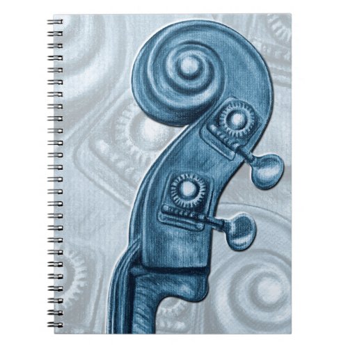 Upright Bass Blue Notebook