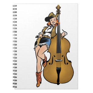 Upright Bass girl notebook