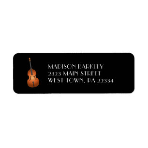 Upright Bass Musician Music Teacher Jazz Band Label