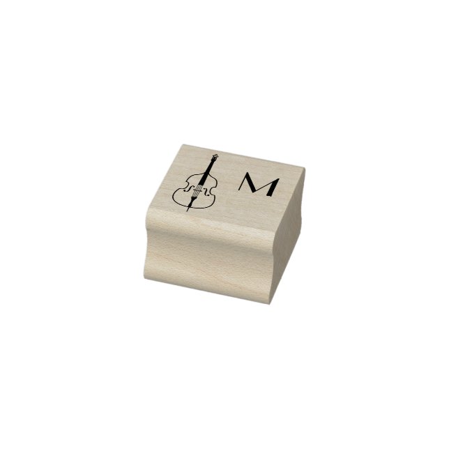 Upright Bass Musician Music Teacher Jazz Band Rubber Stamp (Stamp)