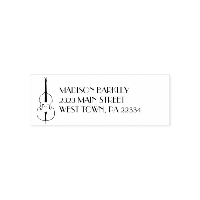 Upright Bass Musician Music Teacher Jazz Band Self-inking Stamp (Design)