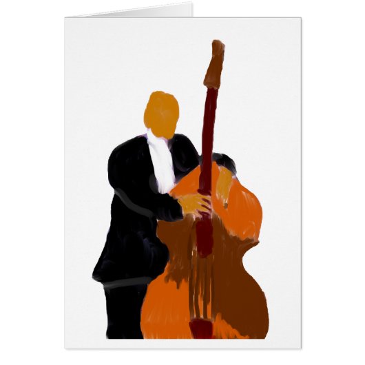 Upright bass player painting (Front)