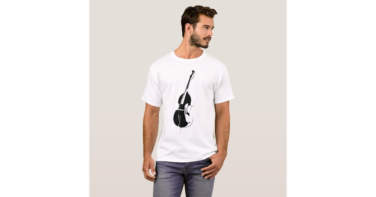 Upright Bass Silhouette T-shirt White