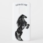 Upright Black Wild Horse - Drawing - Add Your Text Case-Mate Samsung Galaxy S9 Case<br><div class="desc">Upright Black Wild Horse - Black and White Drawing Animal Art Mustang Horses by MIGNED - Add Your Unique Text / Choose your favorite colors - Resize and move or remove elements with customization tool !</div>
