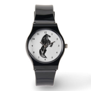 Upright Blck Horse Watch