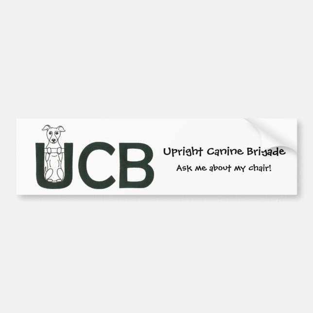 Upright Canine Brigade Bumper Sticker (Front)
