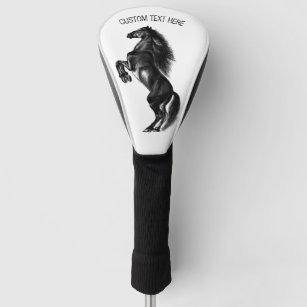 Upright Horse Golf Head Cover - Custom Text Name