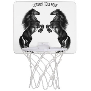 Upright Horse Mini Basketball Hoop - Custom Text