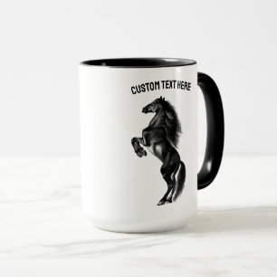Upright Horse Mug with Custom Text and Colors