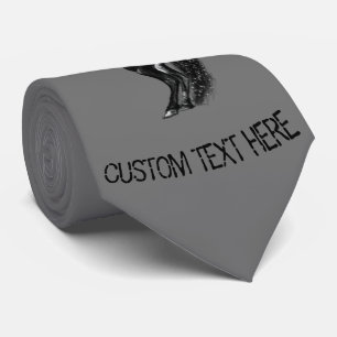 Upright Horse Neck Tie Custom Text and Color