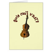Upright String Double Bass Player Cards (Front)