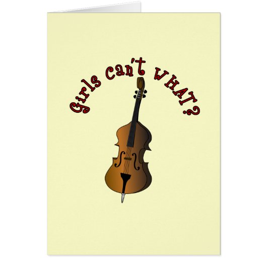 Upright String Double Bass Player Cards (Front)