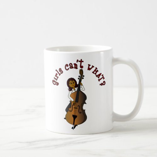 Upright String Double Bass Player Woman Coffee Mug