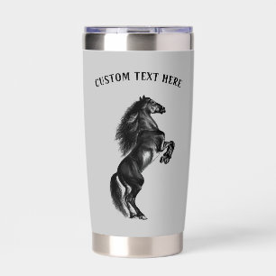 Upright Wild Horse Custom Text Insulated Tumbler
