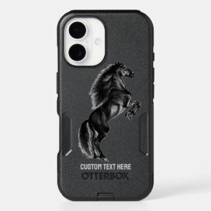 Upright Wild Horse iPhone Case with Custom Text