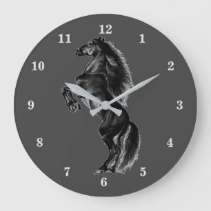 Upright Wild Horse Wall Clock - Choose Color