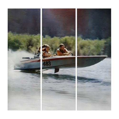 Ups and Downs Flat Bottom Boat Metal Wall Art