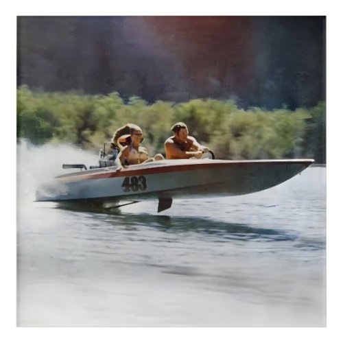 Ups and Downs Flat Bottom Boat Metal Wall Art