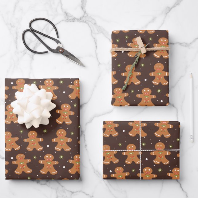 UPS Gingerbread Wrapping Paper Sheets (Front)