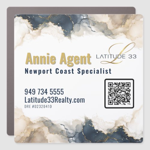 Upscale artful business car magnet