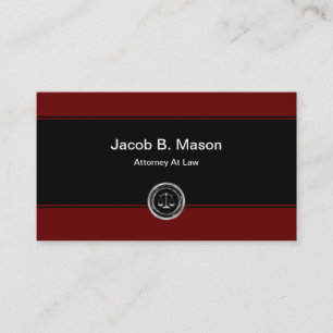 Upscale Attorney Law Office Business Cards