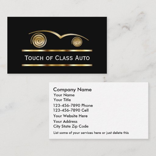 Customizable Upscale Auto Repair Business Cards
