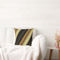 Tall Pink And Gold With Bow Shoes, Pink Stripe Throw Pillow By