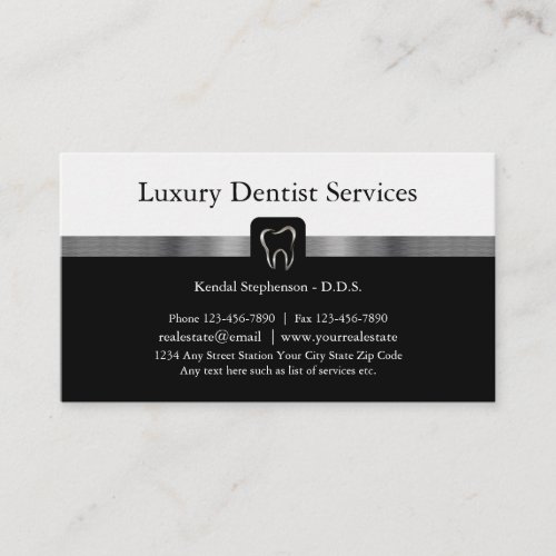 Upscale Dentist Theme Appointment Card