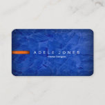 Upscale Elegant Blue And Orange Business Card